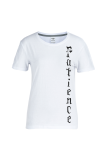 Weiße, lässige Patchwork-T-Shirts mit O-Ausschnitt