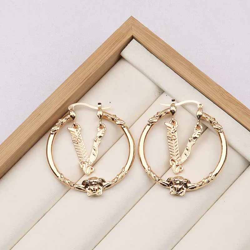 

Gold Vintage Geometric Patchwork Earrings