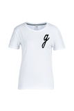 White Casual Street Print Patchwork O Neck T-Shirts
