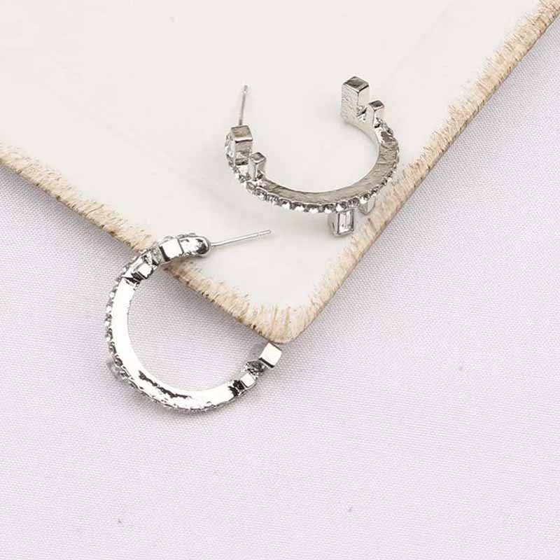 

Silver Street Geometric Rhinestone Earrings
