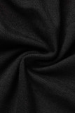 Черные сексуальные повседневные сплошные повязки с открытой спиной и лямкой на шее