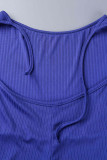 Серые сексуальные сплошные лоскутные прямые комбинезоны с открытой спиной и лямкой на шее