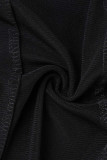 Черные сексуальные однотонные прозрачные комбинезоны в стиле пэчворк с открытой спиной и лямкой на шее
