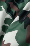 Camouflage Casual Street Print Camouflage Print Patchwork Pantaloni dritti a vita bassa con stampa completa