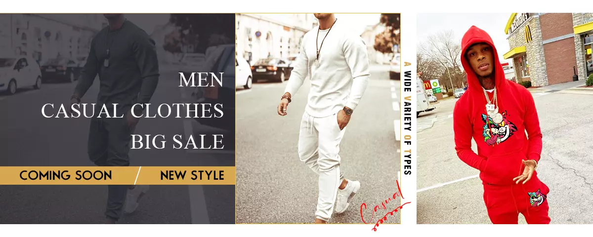 Grande venda de roupas masculinas casuais