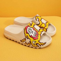Gelb-weißer lässiger Einfachheitsdruck öffnete bequeme Schuhe
