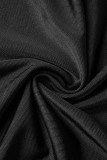 Robes de robe sans manches à bretelles spaghetti solides noires sexy