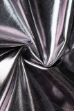 Серые сексуальные однотонные повязки с вырезом из асимметричного платья без рукавов с круглым вырезом Платья