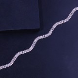 Silberne beiläufige feste Patchwork-Rhinestone-Halsketten