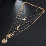 Guld Casual Solid Patchwork Chains Halsband