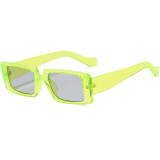 Флуоресцентные зеленые повседневные однотонные солнцезащитные очки в стиле пэчворк
