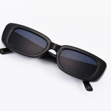 Svarta solglasögon med solid patchwork avslappnad tryck