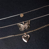 Gold Casual Solid Schmetterling Patchwork Halsketten