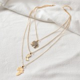 Guld Casual Daily Solid Patchwork Halsband