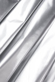 Silver Street Solide Patchwork-Falte mit hoher Taille Typ A Einfarbige Unterteile