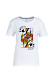 Orange Casual Daily Print Patchwork Letter O Neck T-Shirts