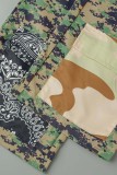 Camouflage Décontracté Camouflage Imprimé Patchwork Taille Haute Classique Pantalon Plein Imprimé