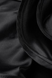 イエロー セクシー カジュアル ソリッド パッチワーク バックレス スパゲッティ ストラップ スリング ドレス プラスサイズ ドレス