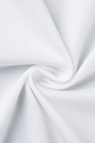 Белая повседневная уличная однотонная вышивка в стиле пэчворк с пряжкой и воротником-кардиганом с коротким рукавом из двух частей