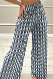 Цветной уличный принт в стиле пэчворк Свободные брюки с высокой талией и широкими штанинами с полным принтом