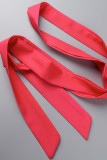 Красный сексуальный повседневный комбинезон с постепенным изменением печати без бретелек без спинки