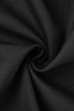 Черные однотонные прямые комбинезоны в стиле пэчворк с поясом знаменитостей без бретелек