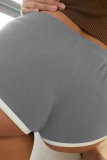 Повседневные брюки цвета хаки с принтом Draw String Skinny High Waist Pencil Positioning Print Низ