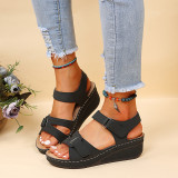 Bruine casual dagelijkse uitgeholde patchwork effen kleur vismond comfortabele schoenen