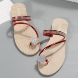 Champagne Fashion Casual Patchwork Rhinestone Round Chaussures Confortables
