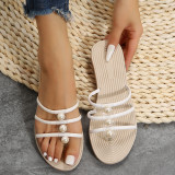 White Casual Daily Patchwork Round Comfortable Shoes