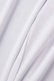 Gilet con stampa casual bianca Pantaloni O Collo senza maniche Due pezzi