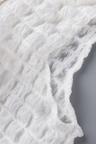 Белые сексуальные однотонные узкие комбинезоны с воротником-молнией в стиле пэчворк