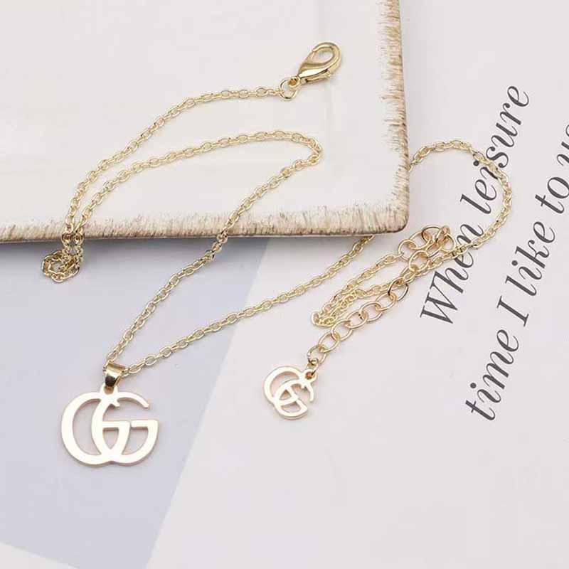 

Gold Simplicity Geometric Chains Letter Necklaces