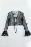 Negro sexy sólido vendaje patchwork transparente mariposa trajes de baño cubrir