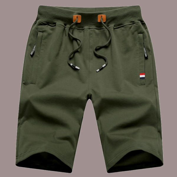 Grüne, lässige, solide Kordelzug-Shorts mit hoher Taille, weitem Bein und einfarbigen Shorts