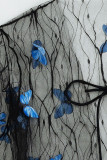 Maillots de bain papillons transparents patchwork de bandage solide noir sexy couvrir