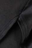 Vestidos vestidos pretos sexy de patchwork sólido assimétrico gola oblíqua irregular