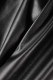 Черные сексуальные однотонные однотонные плавки в стиле пэчворк с карманами и низкой талией