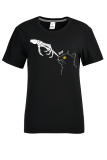 Hals-T - Shirts des schwarzen Straßen-niedlichen Schädel-Patchwork-O