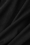 Zwarte sexy print patchwork rechte jumpsuits met spaghettibandjes