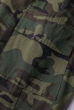 Camouflage Décontracté Imprimé Camouflage Patchwork Taille Haute Classique Jupe Imprimée Complète