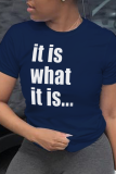 Graue Patchwork-T-Shirts mit O-Ausschnitt und täglichem Aufdruck