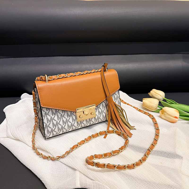 

White Street Letter Patchwork Chains Bags