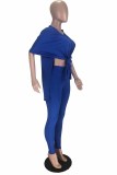 Селадон Мода для взрослых Ma'am OL V-образным вырезом Твердые костюмы из двух частей Плюс размер