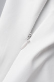 Vestiti irregolari del vestito dal collare obliquo asimmetrico della rappezzatura della fasciatura solida sexy bianca