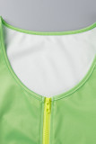 Viola chiaro abbigliamento sportivo casual stampa patchwork colletto con cerniera manica lunga due pezzi