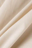 Albicocca Casual Solid Patchwork Regular Vita alta Pantaloni tinta unita convenzionali