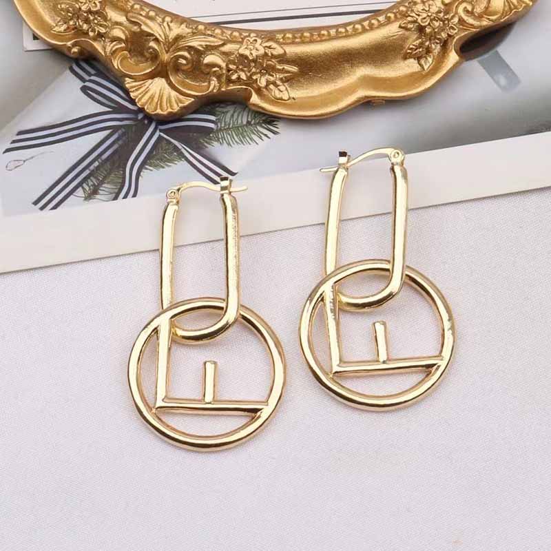

Gold Simplicity Geometric Patchwork Letter Earrings
