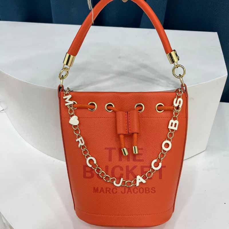 

Orange Casual Street Letter Draw String Bags(Without Chain)