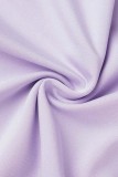 Robe sans manches dos nu dos nu sexy en patchwork violet